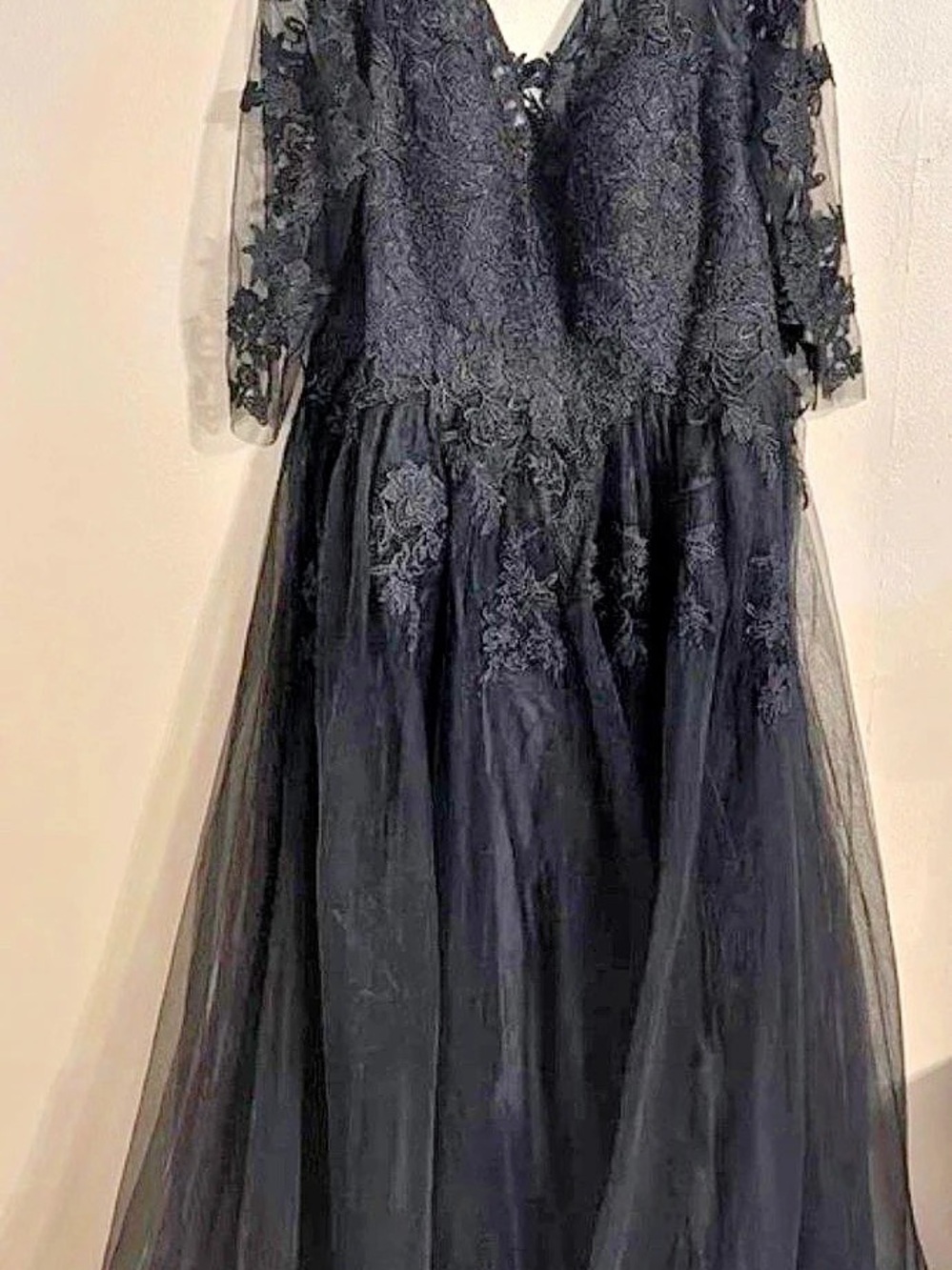 Black Lace wedding Dress New